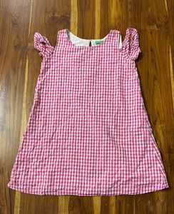 Gingham Open sleeve Mini dress