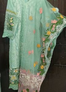 Mint Green Embroidered Salwar Kameez