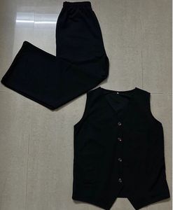 Black Ethnic Set with Vest