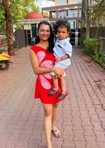 Vibrant Red Floral Mini Dress