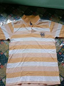 Striped Polo Shirt - Size L