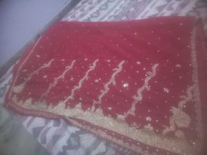 Red Embellished Sari
