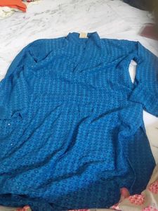 Sanjeevni Blue Ethnic Kurta