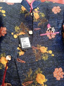Floral Print Ethnic Sherwani Set