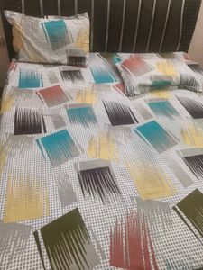 Abstract Print Double Bed Sheet Set