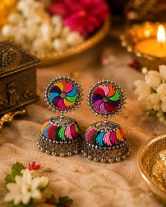 Trendy Stunning Multicolour Jhumka Earrings