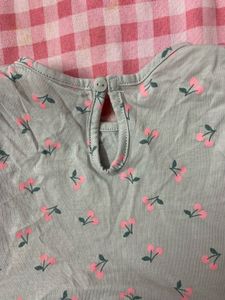 Cute Cherry Print Baby Dress
