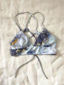 Stylish Abstract Print Bikini Top
