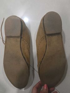 Tan Suede Brogue Shoes