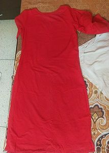 Red Cotton Kurti