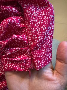 Chic Floral Print Square Neck Top