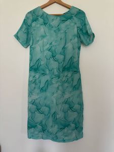 Flowy Teal Swirl Dress