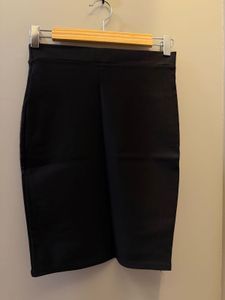 Black Skirt with Silver Stripe