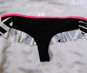 Stylish Bikini Bottom with Zebra Print