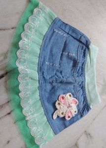 Denim & Lace Skirt