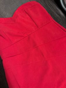 Stunning Red Strapless Mini Dress