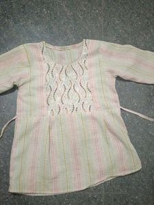 Embellished Striped Kurti