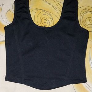 Scoop Neck Titch Button UP Spaghetti Ribbed Tops