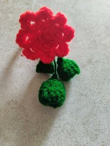 Handmade Crochet Flower Hair Clip