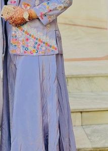 Lavish Embroidered Kurta Set with Palazzo