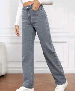 ✨ Charcoal Wide-Leg Jeans  ✨