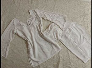 Elegant White swan Kurta Set