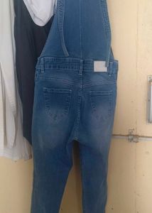 Distressed Denim Overalls
