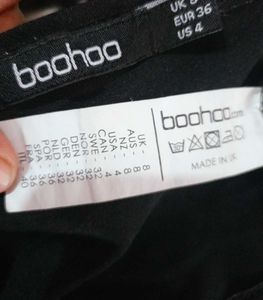 Booho Stylish Black Cutout Crop Top