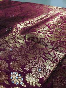 PATTUSAREE WITH BLOUSE, GOLD COLOR WORK