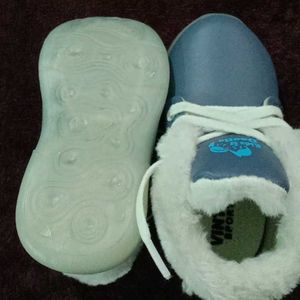 Cute Blue Fur-Lined Boots