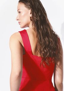 H&amp;M Red Cowl Neck Satin Top