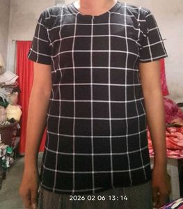 Checkered Black & White Tee