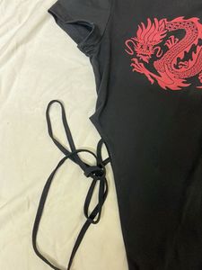 Black Dragon Graphic Dress