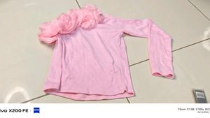 Chic Pink Ruffle One-Shoulder Top