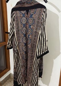 pure modal ajrakh suit set