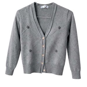 Vintage Grey Cardigan Sweater