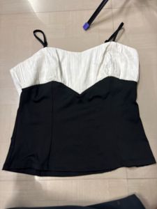 Chic Black & White Camisole Top