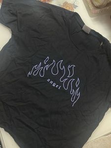 SALE!!! Black "Angel" Flame Graphic T-Shirt