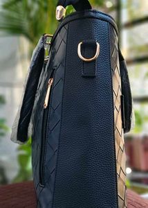Stylish Woven Black Handbag