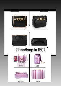 Black Chain Detail Crossbody Bag