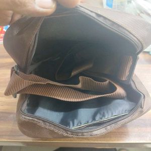 Brown Textured Tote Bag