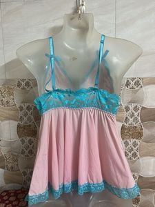 Beautiful Blue Lace Nightgown