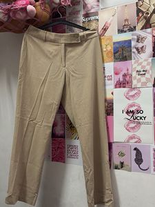 Classic Beige Wide-Leg Pants