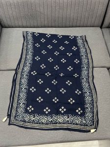Navy Blue Printed Kurta Set with Dupatta