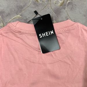Shein Pink Graphic Print Tee