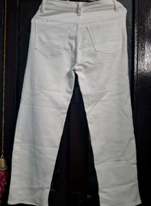 Stylish White Wide-Leg Jeans