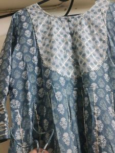 Anarkali Kurta Set with Flared Garara &amp; Dupatta