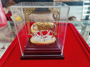 Silver Plated Wth Gold Foil Cow
