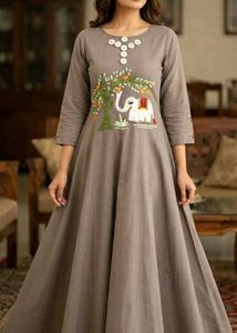 Embroidered Elephant gown