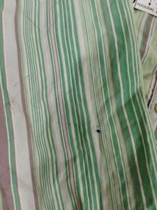 Striped Cropped Button-Up Shirt
